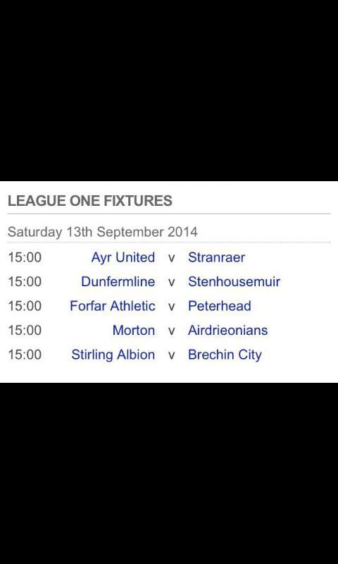 This weekends other league 1 fixtures.