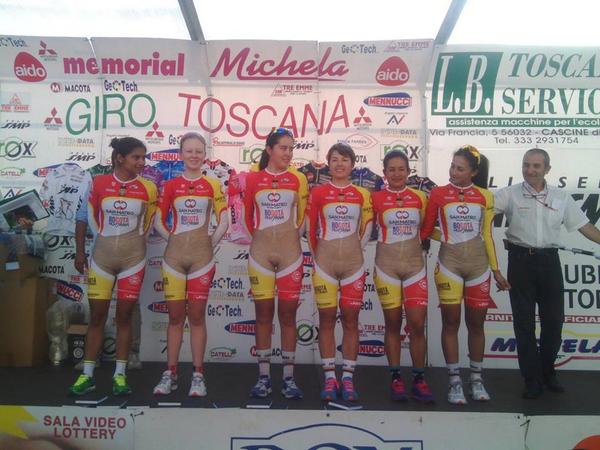 Colombian women's cycling team jersey, picture by Independent.
