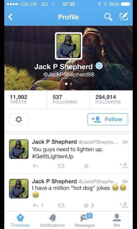 Lomax2Craig's tweet photo. @JackPShepherd88 Act your age you moron. Sick and low @itvcorrie http://t.co/fKd7bIf8yD