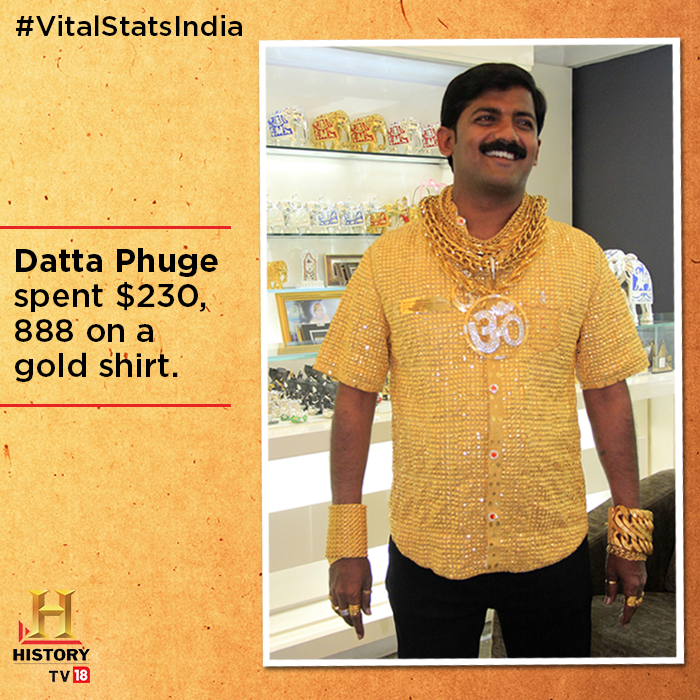 Indian with gold shirt online
