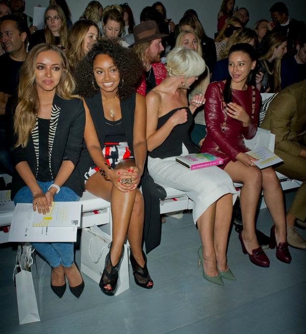 LM_Tarragona's tweet photo. JADE and LEIGH-ANNE at the Jean-Pierre Braganza SS15 Fashion Show on September 12th, 2014. http://t.co/httXpDsNcl