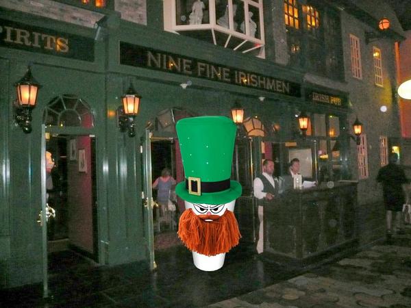 GrumpyCup's tweet photo. It is only be "Halfway to St Patricks Day", so you've got 6 months @NineFineIrishmen to make your doors taller! http://t.co/ieZGTxpSc3