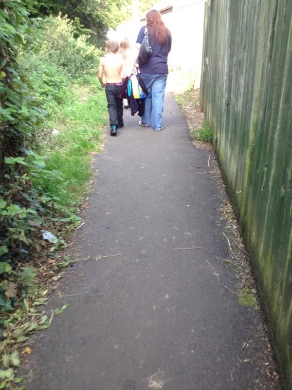 NaziProject's tweet image. I know you can&apos;t see but the topless kid has a chain on and his sister is 14 and just had a baby Great fam chavs.