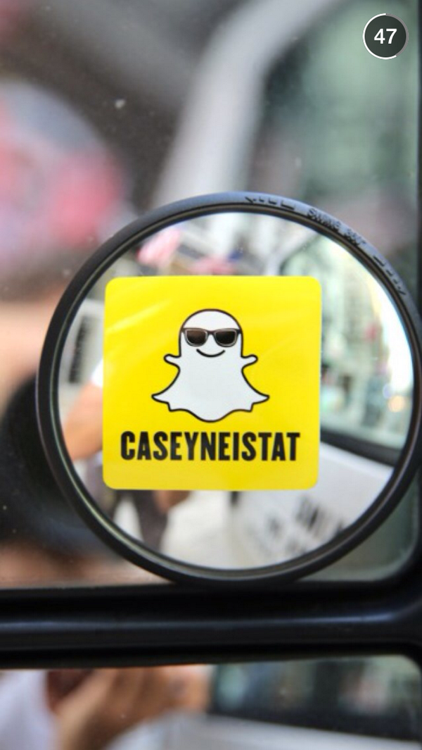 jasonukchang's tweet photo. @CaseyNeistat is making a run for the best Snapchat stories ... ever. #domore #stickercontest #canibeyourintern http://t.co/UZnmi0IMIw