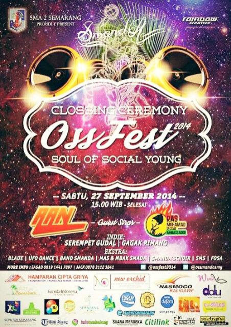 <a href="/MejikuReggae/">Mejiku Reggae</a> Closing Ceremony Ossfest2014 | @ SMA2Smg 27 September | RAN, RAS Muhamad, and more | Info @ossfest2014