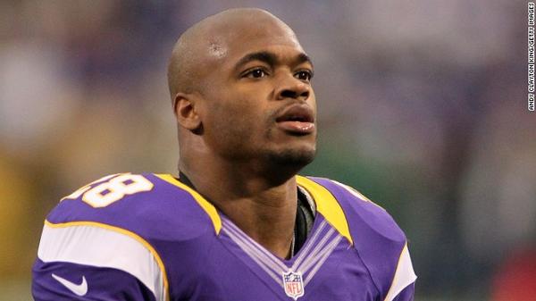 Adrian Peterson was indicted on child abuse charges and then deactivated by his own team (@CNN/Twitter)