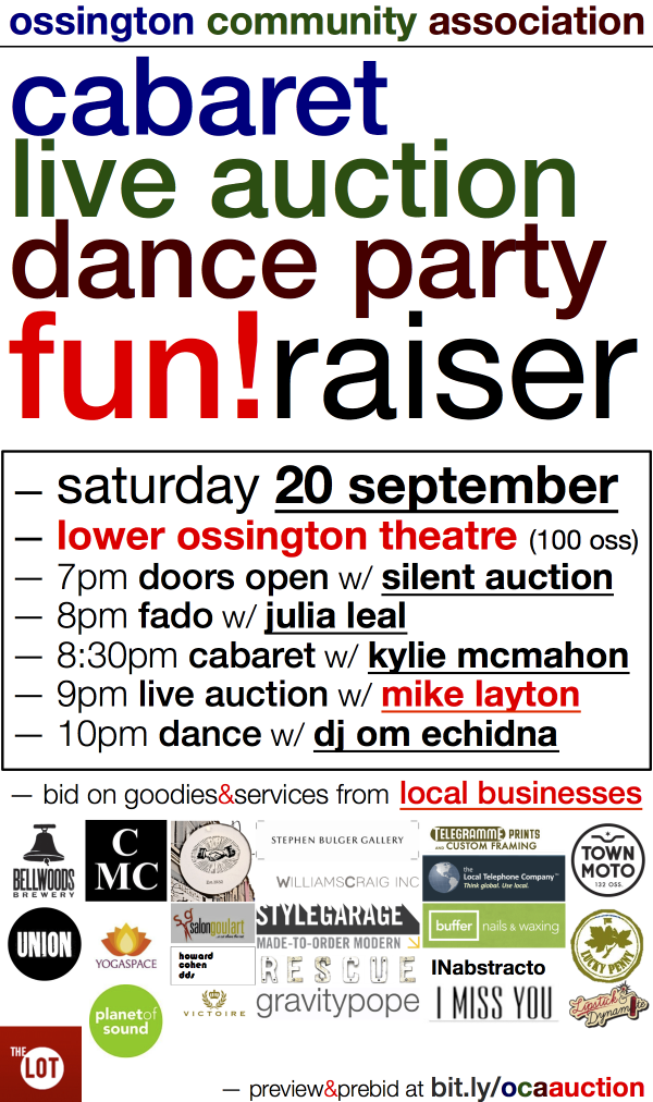 OssingtonCA's tweet photo. Just over 1 week till the Ossington/WQW local goods and services auction &amp; dance party at Lower Ossington Theatre! http://t.co/drL0Dc4020