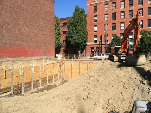 Moving right along with the shoring &amp; excavation at the Pearl West jobsite! #pearlwest #howardswright #construction