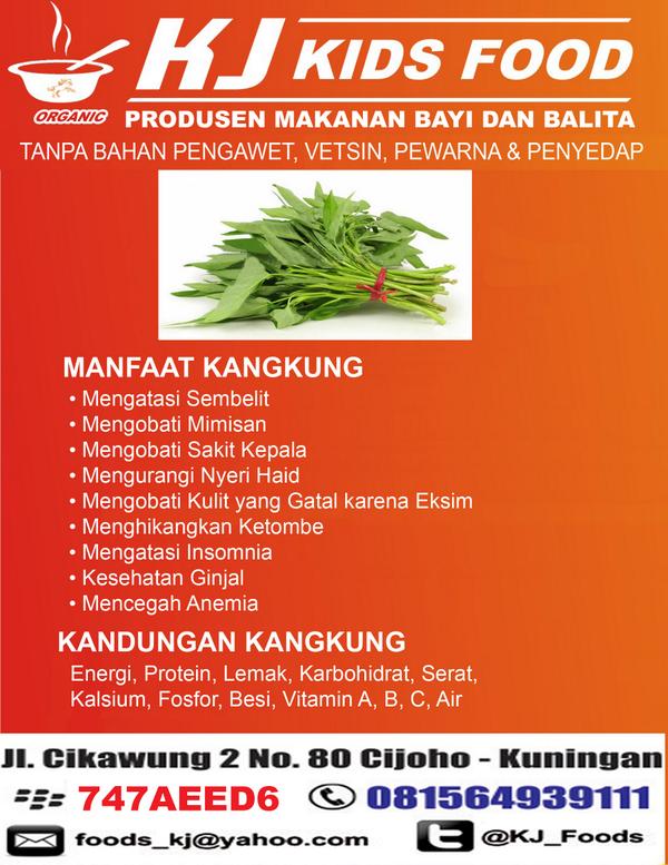 KJ_Foods's tweet photo. Tahukah anda manfaat n kandungan kangkung? @abah_oman http://t.co/iQX61rjSpw