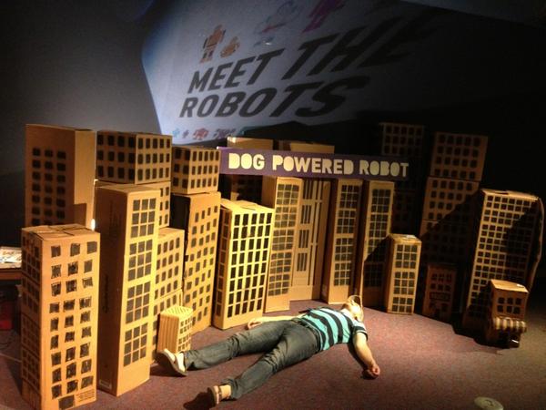 DogPoweredRobot's tweet photo. We're exhausted from prepping #dogpoweredrobot for @OrlMakerFaire ! Hope you are ready for the 'bots! #orlandomaker http://t.co/1YZ0NyWw8I