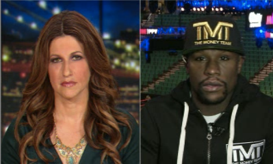 Rachel__Nichols's tweet image. I do not look happy. Floyd Mayweather does not look happy. I ask some serious ?'s on domestic abuse on @CNN 10:30p ET