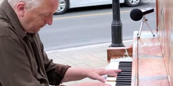 HuffPostCanada's tweet photo. ► Elderly Ontario man's piano covers will leave you amazed http://t.co/7o3gYYCssK via @HuffPostCaMusic http://t.co/yVmBjMdLhg