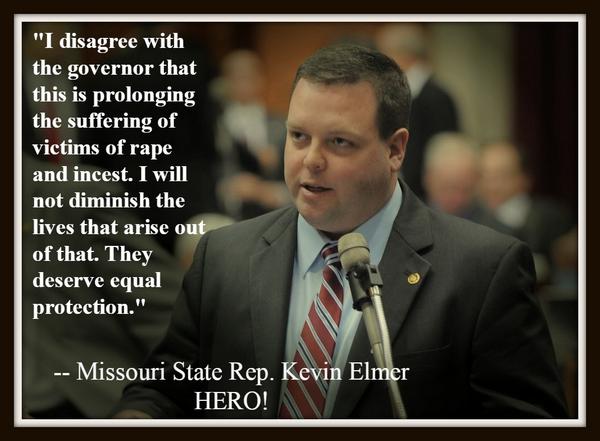 RebeccaKiesslin's tweet photo. Missouri State Rep. @KevinElmer #prolife #NoExceptions HERO to #MothersFromRape & kids #ConceivedInRape - #ShowMeLife http://t.co/RT0p0HIKz8