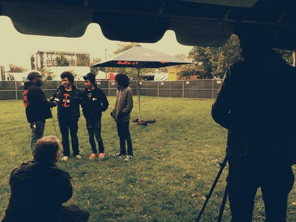 rachelazzi8's tweet photo. @ShowYouSuck interviewing @Radkey earlier today for @jbtv at @RiotFest #Radkey #RADGOD http://t.co/4dRN9mKBke
