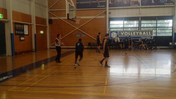 BGSBasketball's tweet photo. ACGS feeling the presence instantly...Thimal causes a timeout http://t.co/apEYwIJBJz