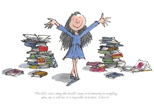 Bettyandflo's tweet photo. Happy #RoaldDahlDay Sharing my favourite #RoaldDahl book...Matilda. Betty's current bedtime story. #childrensbooks http://t.co/7fm5xdbVfd