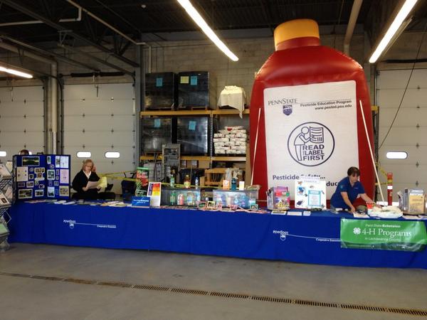 LackCountyCR's tweet photo. Penn State Extension is present at Heroes Day to teach the dangers of household pesticides http://t.co/RCd0UOnGBJ