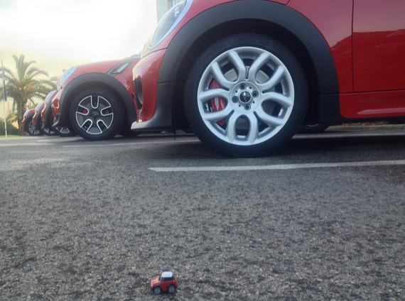 MINIUK's tweet photo. MINI for all. Some with more leg room than others. It's caption time, get involved #MINICaption http://t.co/GSVHfIalQu