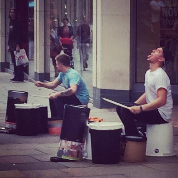 KatieLLangley's tweet photo. Just seen @bucketdrummers - utterly amazing! Definitely worth checking out (made the quest for more lemsip worth it!) http://t.co/8WFqoLlYUT