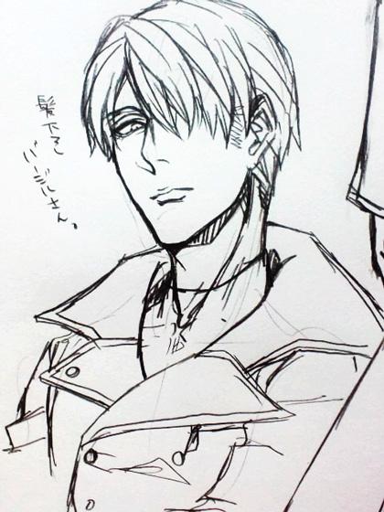 mバジさん練習。髪下ろしVer. 