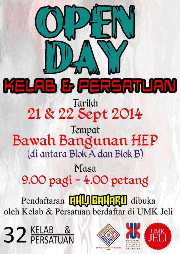 mppumk's tweet photo. #MPPJELI
Hari Terbuka Kelab & Persatuan #UMKJELI
21-21/9 (Ahad & Isnin)
9am-4pm
Pendaftaran AHLI BAHARU dibuka http://t.co/EMZlFpMxRD