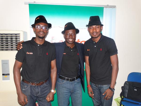 RemitaNET's tweet photo. #Remita@TheFINCANConference2014 MIDDLE:Executive Director-SystemSpecs, 'Deremi Atanda flanked by his Remita team http://t.co/R66kgLheyI