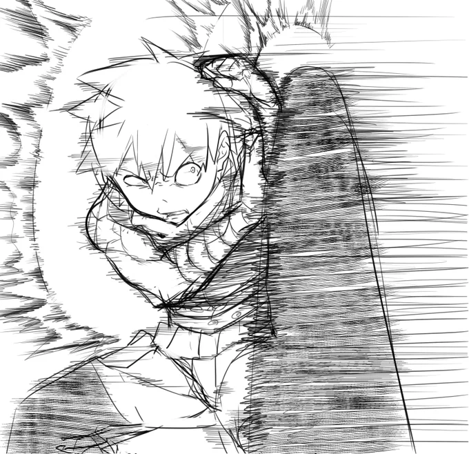 あっしゃーの描く戦闘シーンは凄くカッコいいんだよなぁ。ああいう風に描けるようになりたい 