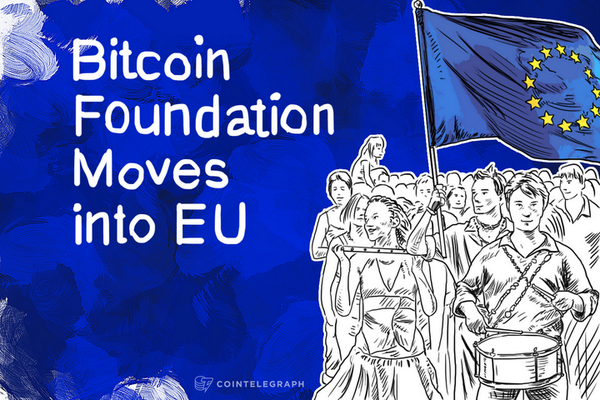 Cointelegraph's tweet image. Bitcoin Foundation Moves into EU - goo.gl/ythSkp #news #EU #Bitcoin @BTCFoundation