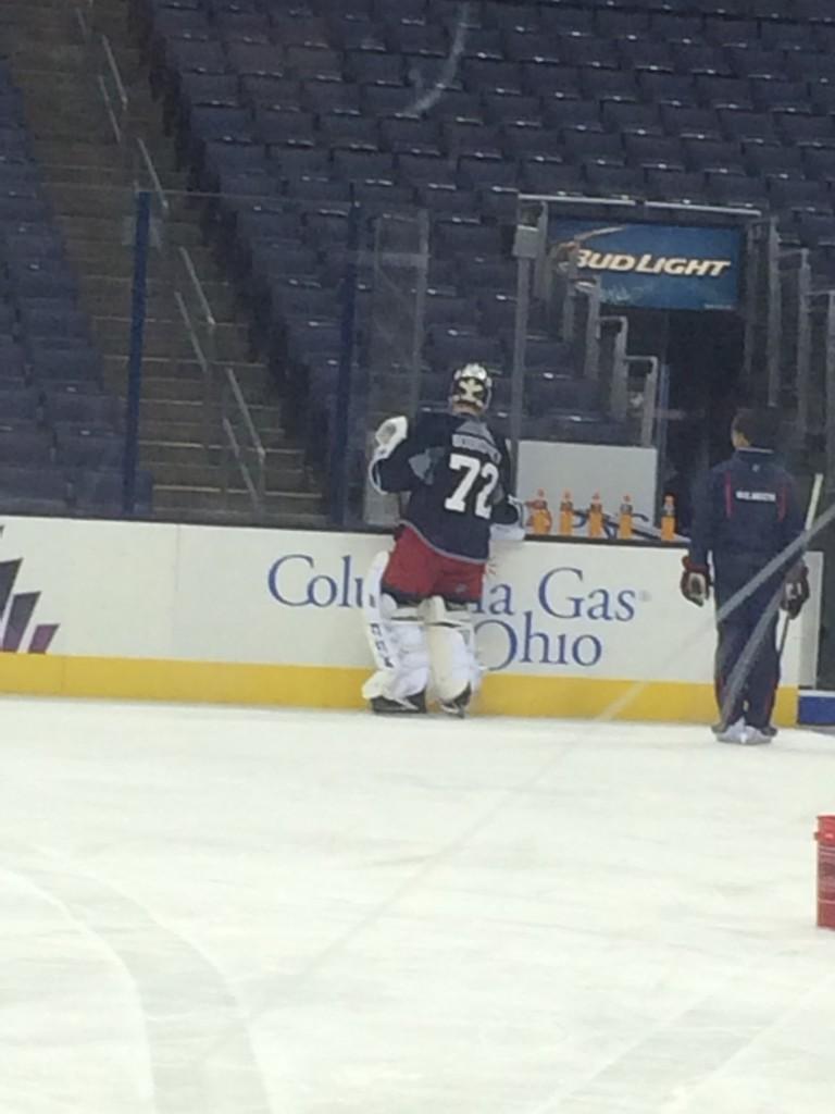 Just sang Happy Birthday to Sergei Bobrovsky at Nationwide Arena & got a wave from the ice! 