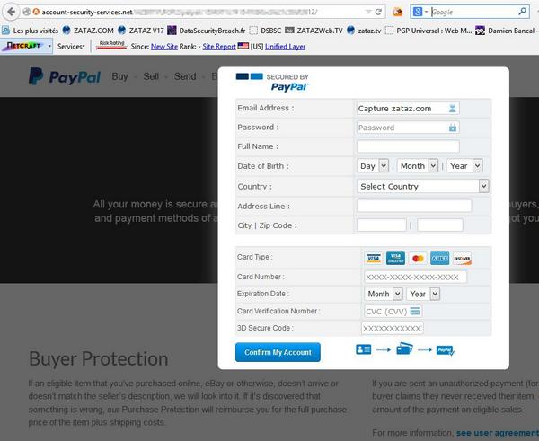 zataz's tweet photo. Excellent url, malheureusement, pour ce #phishing #paypal en cours. Existe aussi en org/com #RCCyber #cyberdefense http://t.co/Xbj39pUcGG