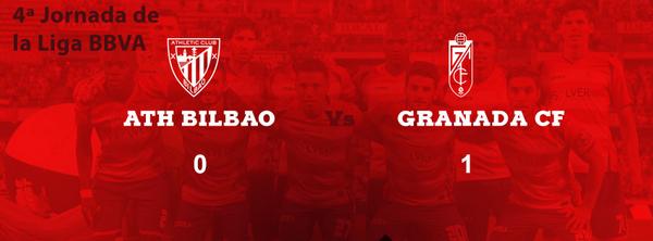 GranadaCF's tweet photo. (45'+4) Final del partido con una gran victoria en San Mamés:
@AthleticClub 0-1 @GranadaCdeF 
#VamosMiGranada http://t.co/UdBqFg6gGg