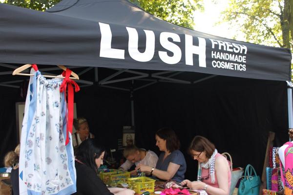 @LushWaterloo knot wrap workshop with sewing bee finalist #lushlondon