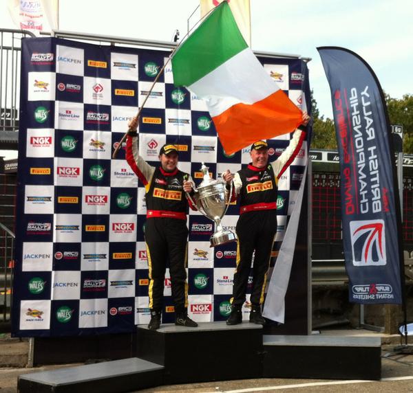 MayoMotorClub's tweet photo. “@britishrally: With the 2014 @britishrally Championship trophy @DMKMotorsport &amp; Arthur Kierans atop the podium  http://t.co/rXS6zQXUYq”