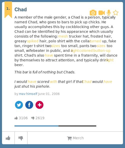 Urban Dictionary - What a Chad 