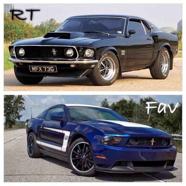 WhipGod's tweet image. RT - 1969 Ford Mustang Boss 429 Fav - 2013 Ford Mustang Boss 302