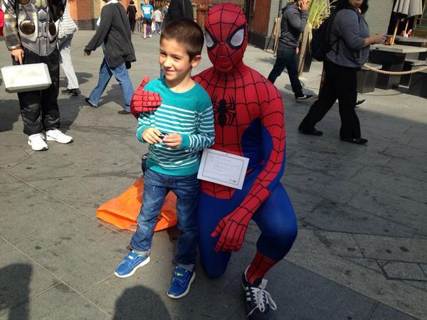 PaulaMelissaXX's tweet photo. "Spiderman, you're my favourite guy in the world!!" Spiderman is extremely popular #Challenge99 @ChallengeHEAL http://t.co/iH7PEgNrB7