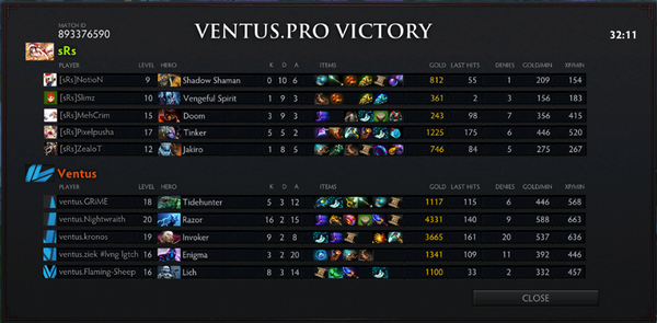 VentusGaming's tweet photo. Ventus #Dota2 trump sRs in the #LogitechDTC round 2. #DGL http://t.co/jx6YHOhTsG