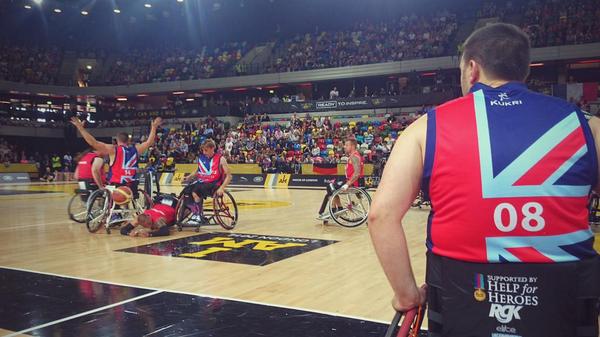 Wheelchair Basketball is a hard, fast and tough game... Need proof, check out this pic! #BritishTeam