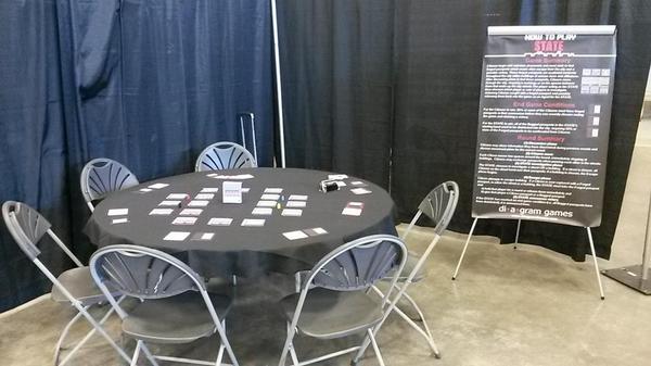 DiagramGames's tweet photo. Set up for @BostonFIG. Bring on the players! http://t.co/Xp9JnBqbjZ