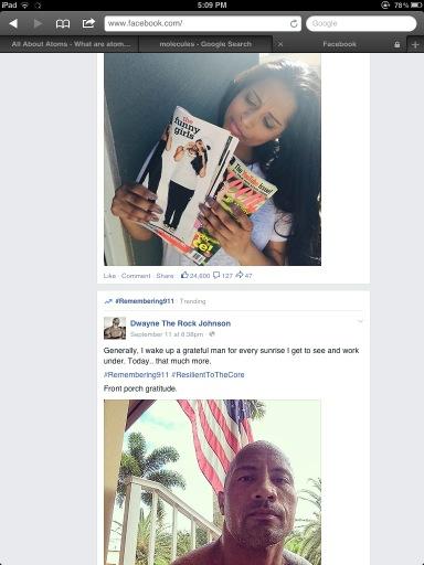SheikhRodha's tweet photo. Sooo.. @iisuperwomanii and @therock decided to show up at my timeline at the same time... How cool... ;) http://t.co/QQ1iuRrDO2