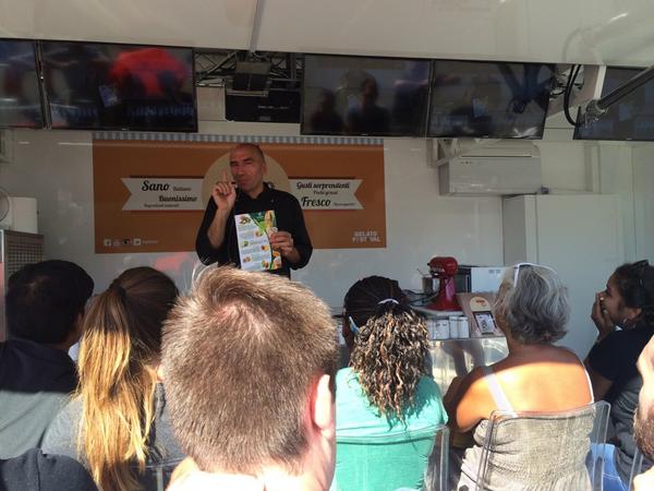 Tutti in #auladidattica #fbvillage al #gf2014 #finalissima europea Giorno Zanatta per <a href="/BRAVOSPA/">Bravo SpA</a>  sorbetti di #frutta