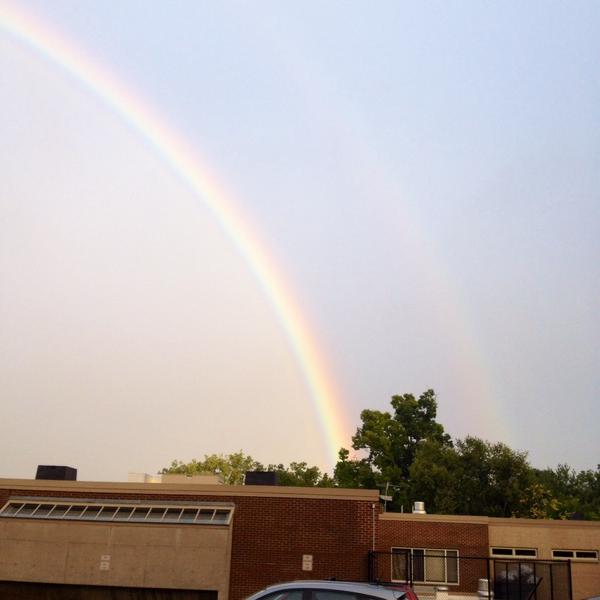 pollack_B's tweet photo. Saw proof yesterday that our school (Cayuga Heights) really is what lies at the end of the rainbow! @IthacaNYSchools http://t.co/hIhjCpP8Ew