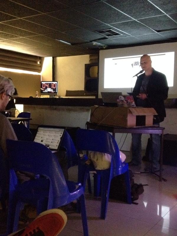 PhilomenaSchwab's tweet photo. Hypertalks! 5 minute talks, there's a stop watch ticking! #AMaze2014 http://t.co/4l7tx2zyN3
