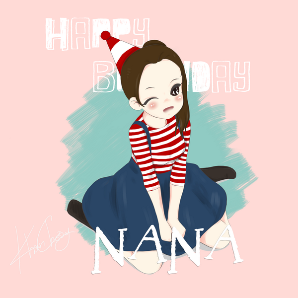 Gallerypledis's tweet photo. [FanArt] Happy birthday NANA #ImNANADay #HAPPY914DAY http://t.co/QibXQLssJe