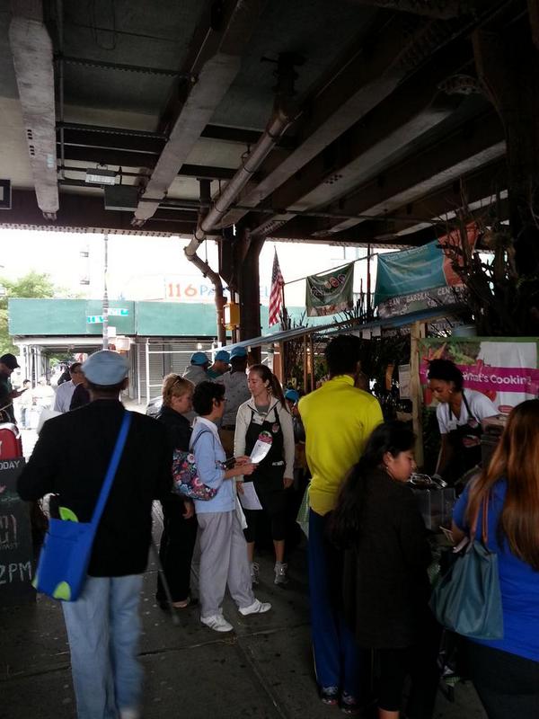 UrbanGardenNYC's tweet photo. Do you remember the last time the sidewalks of #116thandPark were crowded #LaMarqueta #Retona TY @MMViverito http://t.co/VW3jxL7zfg