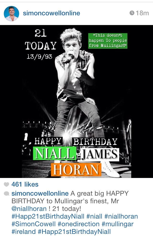 " Happy birthday Niall from simon cowell online ;) 
