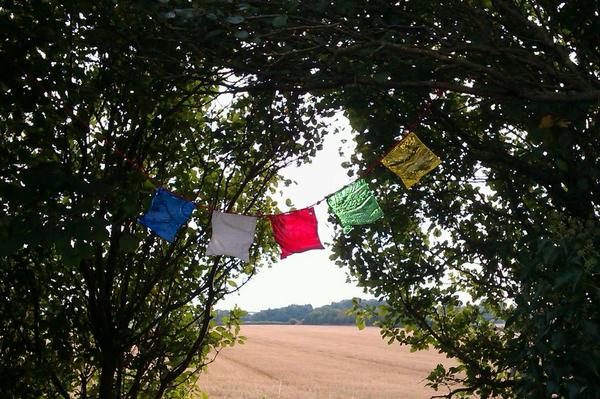 VikWestawayArt's tweet photo. Beautiful #slumpglass #prayerflags by Sue Thorne http://t.co/gbyLKDMQu4 see her work at Llangarron #hart #v102 :) http://t.co/j81u2bEWRE