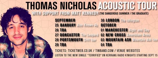 Matthew0Kennedy's tweet photo. New UK tour w/ @TINBand !Excited to play my new songs, see some familiar faces, and eat all the @NandosUK #theblankep http://t.co/mTFspQzS1K