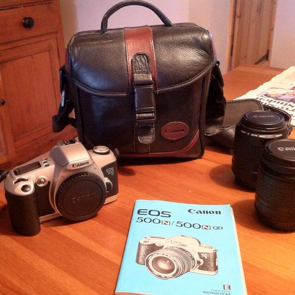 matt_brass's tweet photo. Just got my hands on a mint condition Canon 500N. Beauty... (Equally as psyched about the case) #camera #nerd http://t.co/VXGZRWkcCQ
