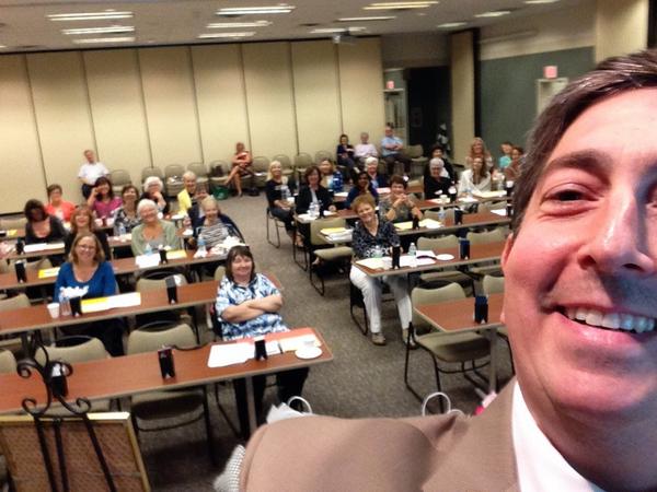 AlecJStone's tweet photo. #PCONS selfie at "Racing into the Future of Cancer Care" presented on #ONS Health Policy. http://t.co/DCt4EgPooz